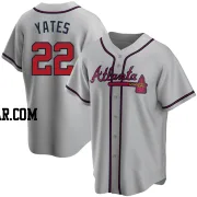 Kirby Yates Men's Atlanta Braves Gray Replica Road Jersey