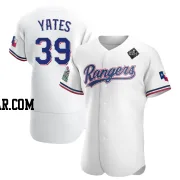 Kirby Yates Men's Texas Rangers White Authentic Home 2023 World Series Jersey