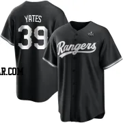 Kirby Yates Men's Texas Rangers White Replica Black 2023 World Series Jersey