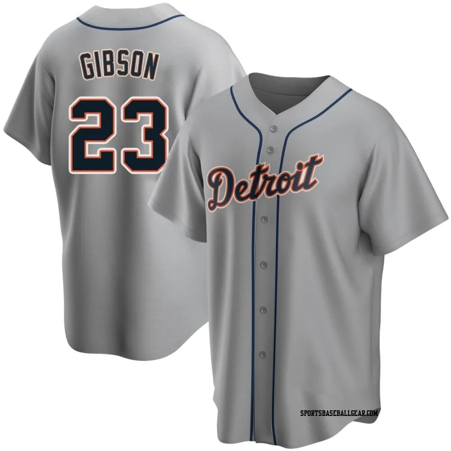 Kirk Gibson Men's Detroit Tigers Gray Replica Road Jersey