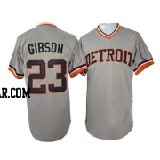 Kirk Gibson Men's Detroit Tigers Grey Replica 1968 Throwback Jersey