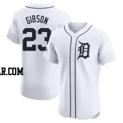 Kirk Gibson Men's Detroit Tigers White Elite Home Patch Jersey