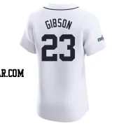 Kirk Gibson Men's Detroit Tigers White Elite Home Patch Jersey