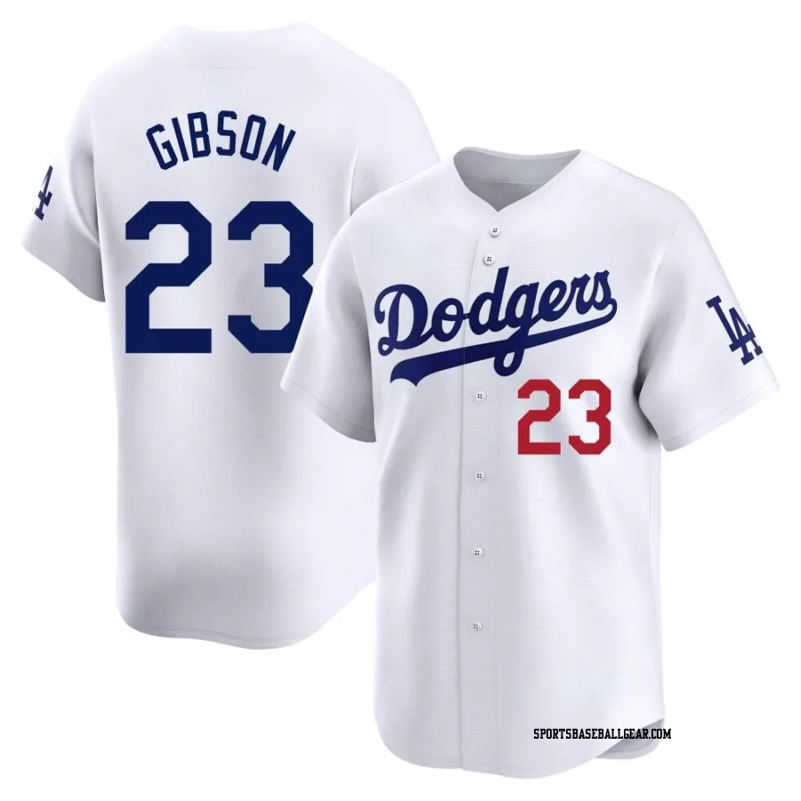 Kirk Gibson Men's Los Angeles Dodgers White Limited Home Jersey