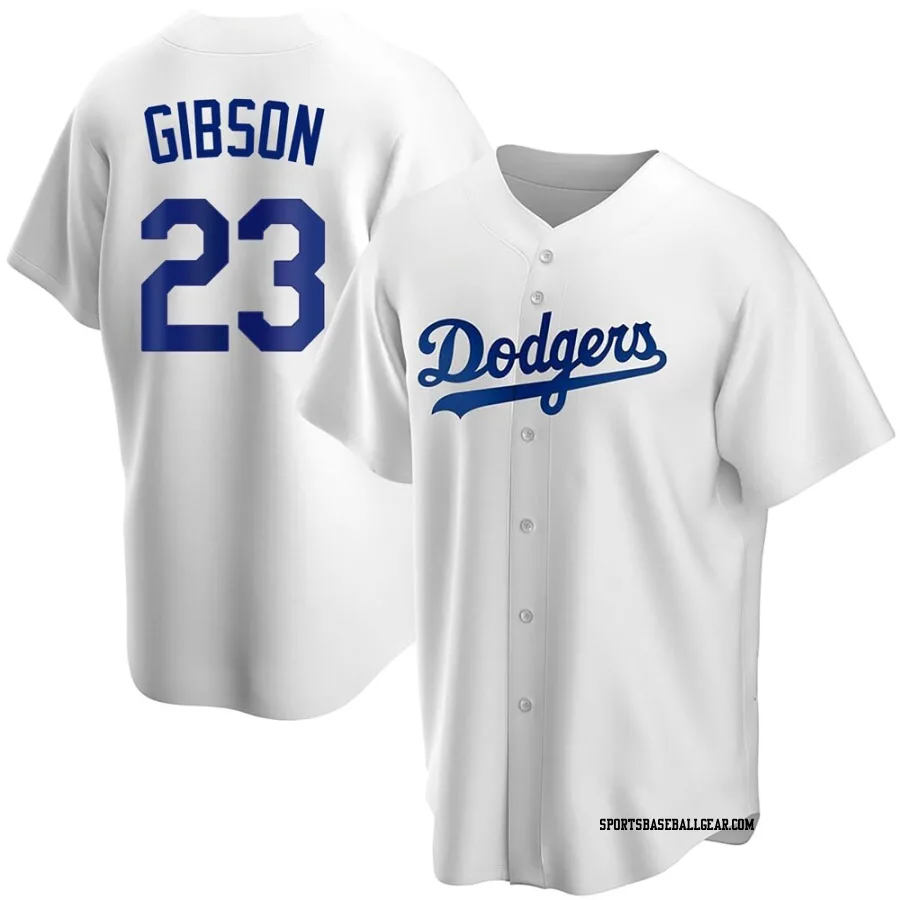 Kirk Gibson Men's Los Angeles Dodgers White Replica Home Jersey