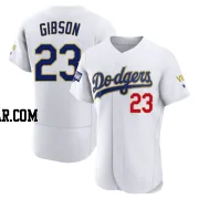 Kirk Gibson Men's Los Angeles Dodgers White/Gold Authentic 2021 Gold Program Player Jersey