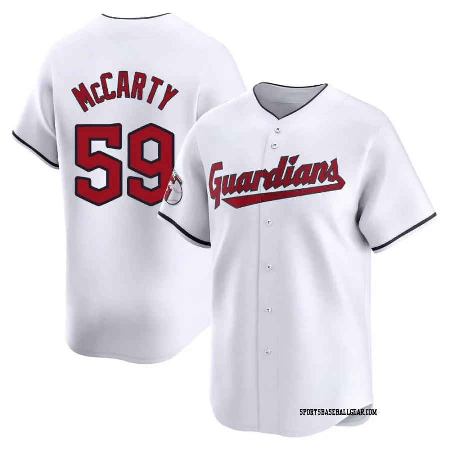 Kirk McCarty Youth Cleveland Guardians White Limited Home Jersey