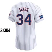 Kodai Senga Men's New York Mets White Elite Home Patch Jersey