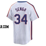 Kodai Senga Men's New York Mets White Limited Cooperstown Collection Jersey