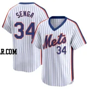 Kodai Senga Youth New York Mets White Limited Cooperstown Collection Jersey