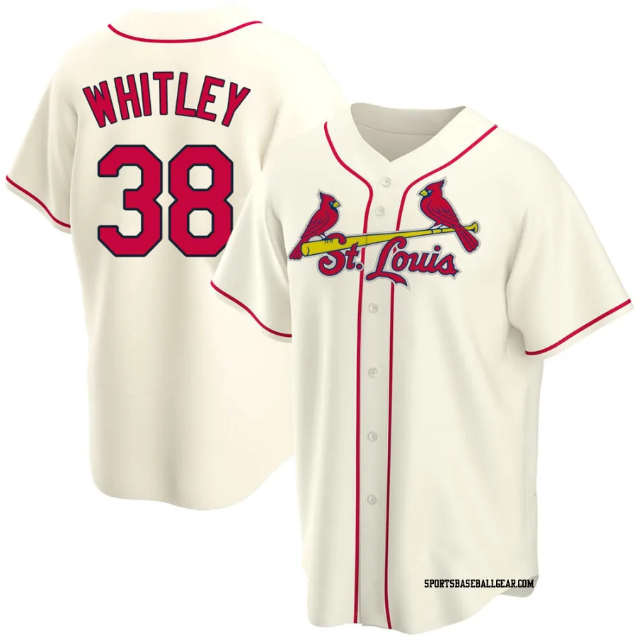 Kodi Whitley Men's St. Louis Cardinals Cream Replica Alternate Jersey