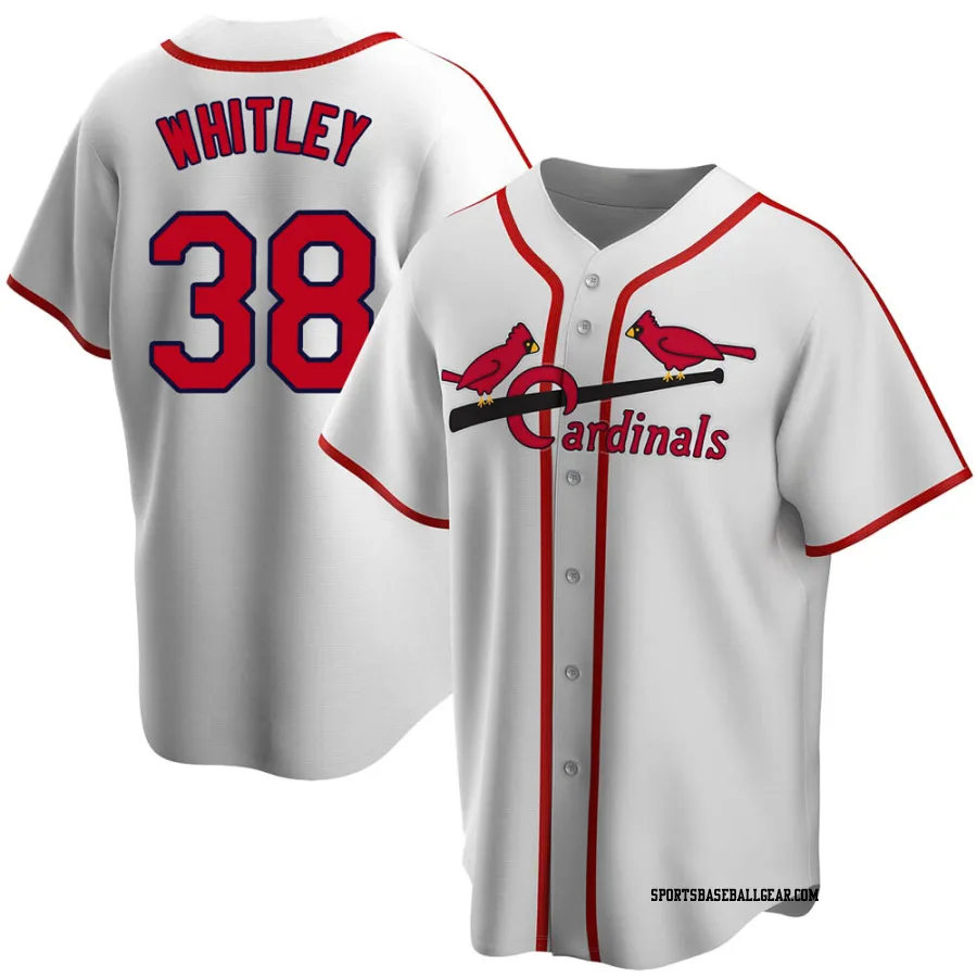 Kodi Whitley Men's St. Louis Cardinals White Home Cooperstown Collection Jersey