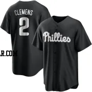 Kody Clemens Men's Philadelphia Phillies Black/White Replica Jersey