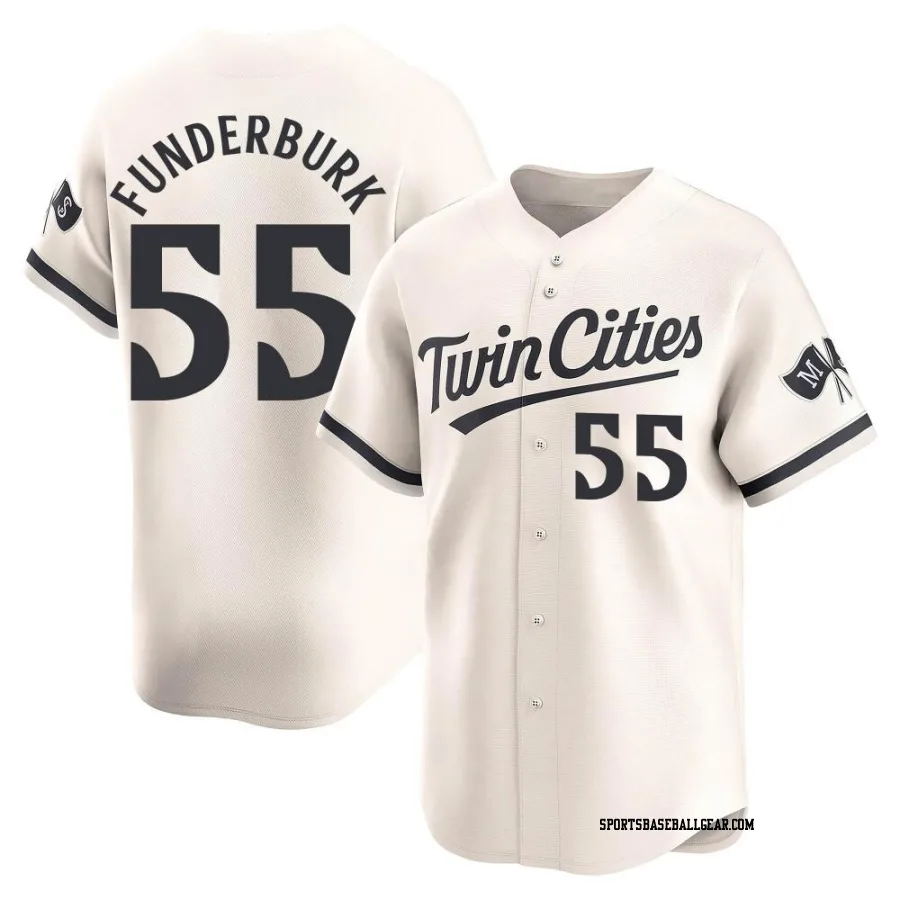 Kody Funderburk Men's Minnesota Twins Cream Limited Alternate Jersey