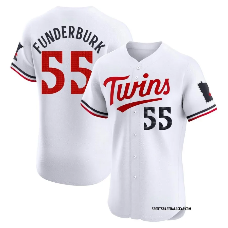 Kody Funderburk Men's Minnesota Twins White Elite Home Jersey