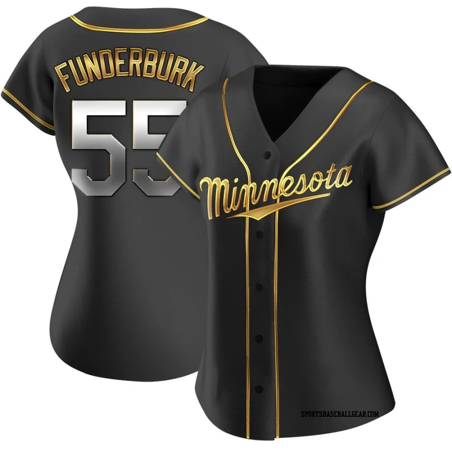 Kody Funderburk Women's Minnesota Twins Black Golden Replica Alternate Jersey