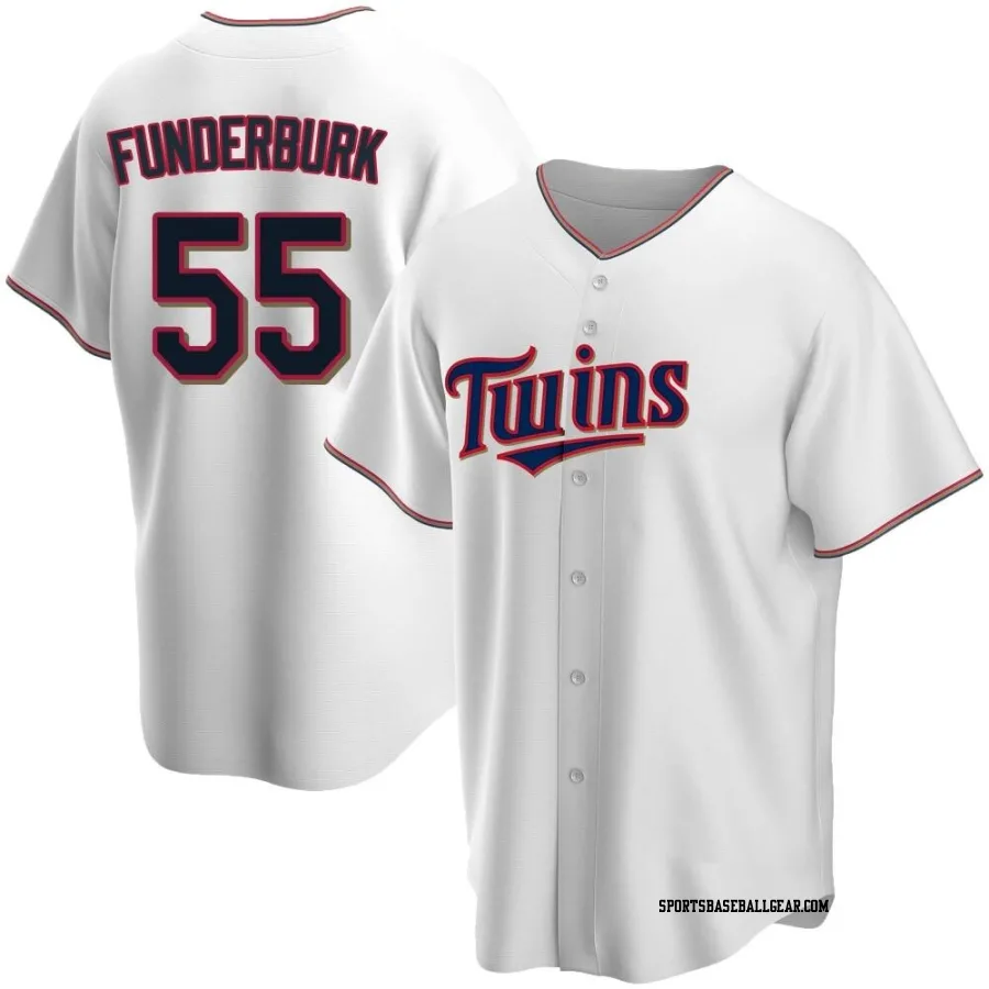 Kody Funderburk Youth Minnesota Twins White Replica Home Jersey