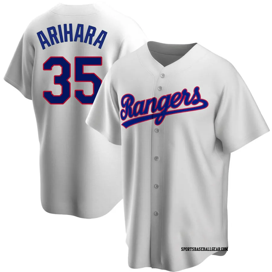 Kohei Arihara Men's Texas Rangers White Replica Home Cooperstown Collection Jersey