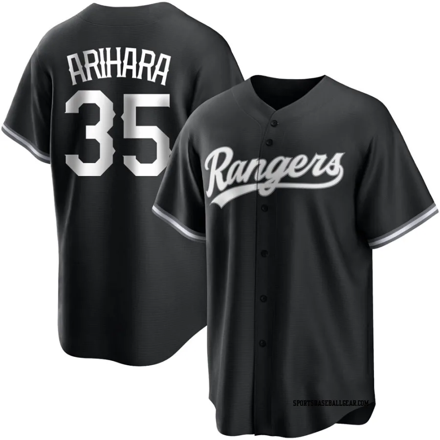 Kohei Arihara Youth Texas Rangers Black/White Replica Jersey