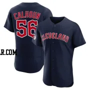 Kole Calhoun Men's Cleveland Guardians Navy Authentic Alternate Jersey