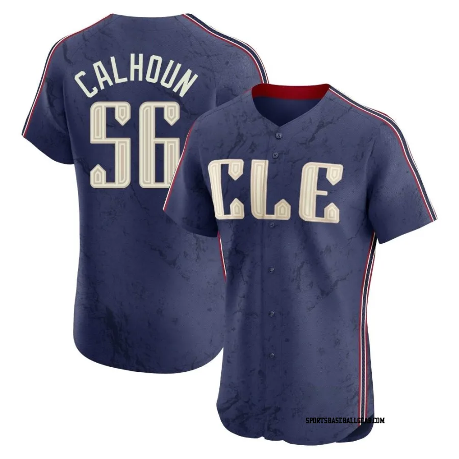 Kole Calhoun Men's Cleveland Guardians Navy Elite 2024 City Connect Jersey