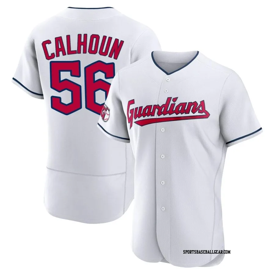 Kole Calhoun Men's Cleveland Guardians White Authentic Home Jersey