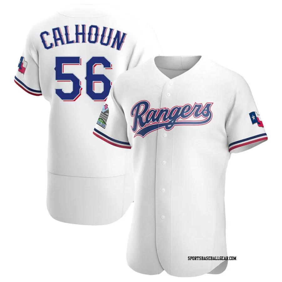 Kole Calhoun Men's Texas Rangers White Authentic Home Jersey