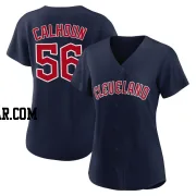 Kole Calhoun Women's Cleveland Guardians Navy Authentic Alternate Jersey