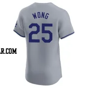 Kolten Wong Men's Los Angeles Dodgers Gray Elite Road Jersey