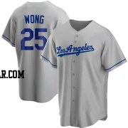 Kolten Wong Men's Los Angeles Dodgers Gray Replica Road Jersey