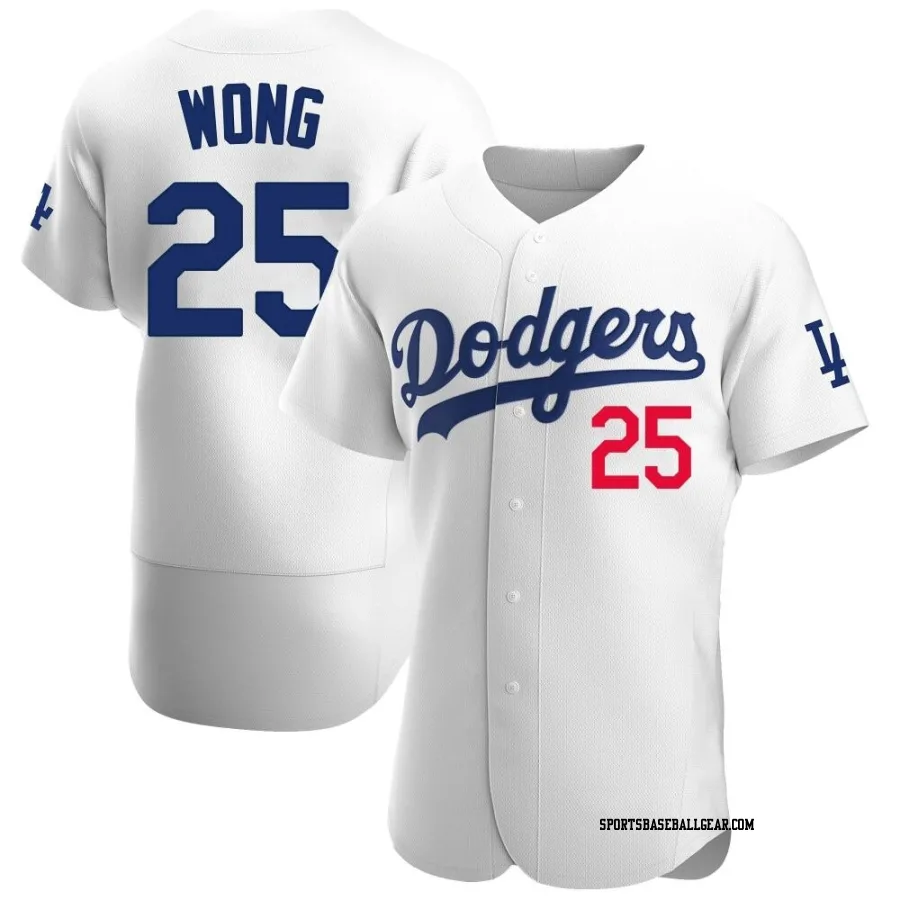 Kolten Wong Men's Los Angeles Dodgers White Authentic Home Jersey