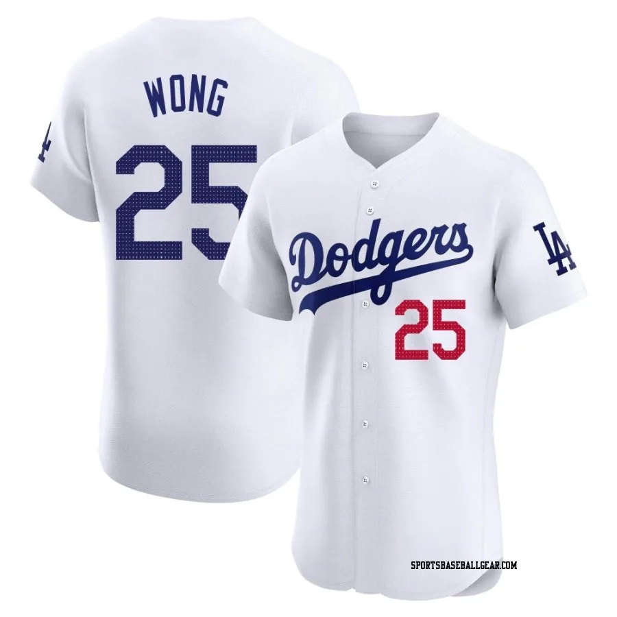 Kolten Wong Men's Los Angeles Dodgers White Elite Home Jersey