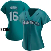 Kolten Wong Women's Seattle Mariners Aqua Authentic Alternate Jersey