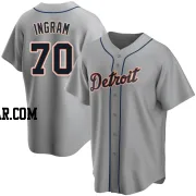 Kolton Ingram Men's Detroit Tigers Gray Replica Road Jersey