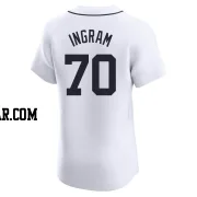 Kolton Ingram Men's Detroit Tigers White Elite Home Jersey