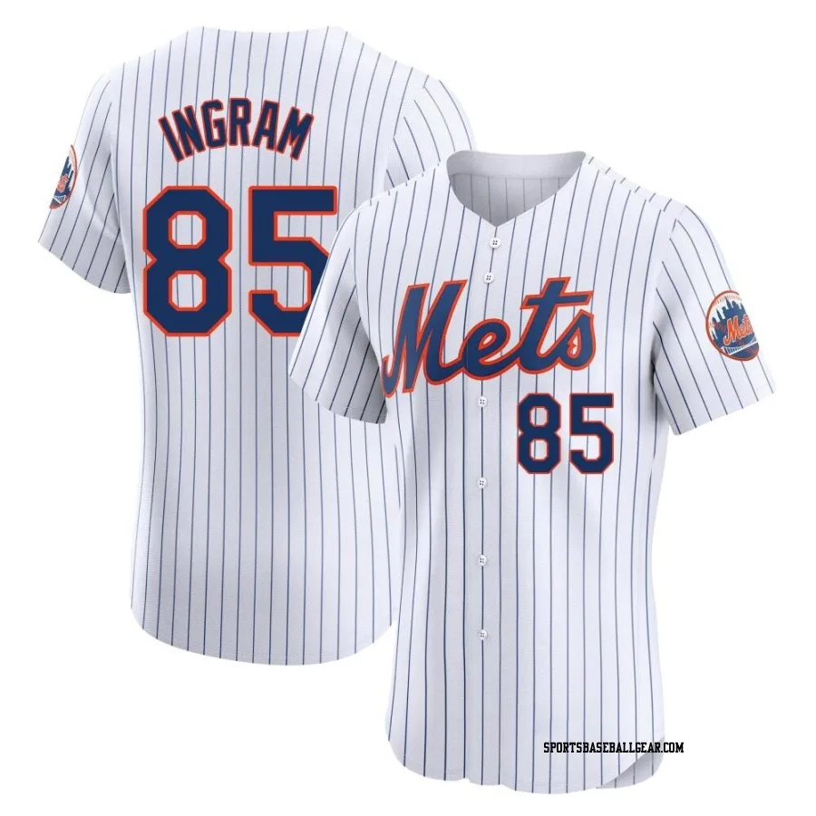 Kolton Ingram Men's New York Mets White Elite Home Jersey