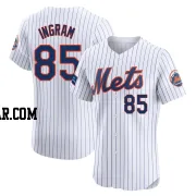 Kolton Ingram Men's New York Mets White Elite Home Patch Jersey