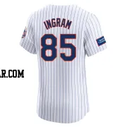 Kolton Ingram Men's New York Mets White Elite Home Patch Jersey