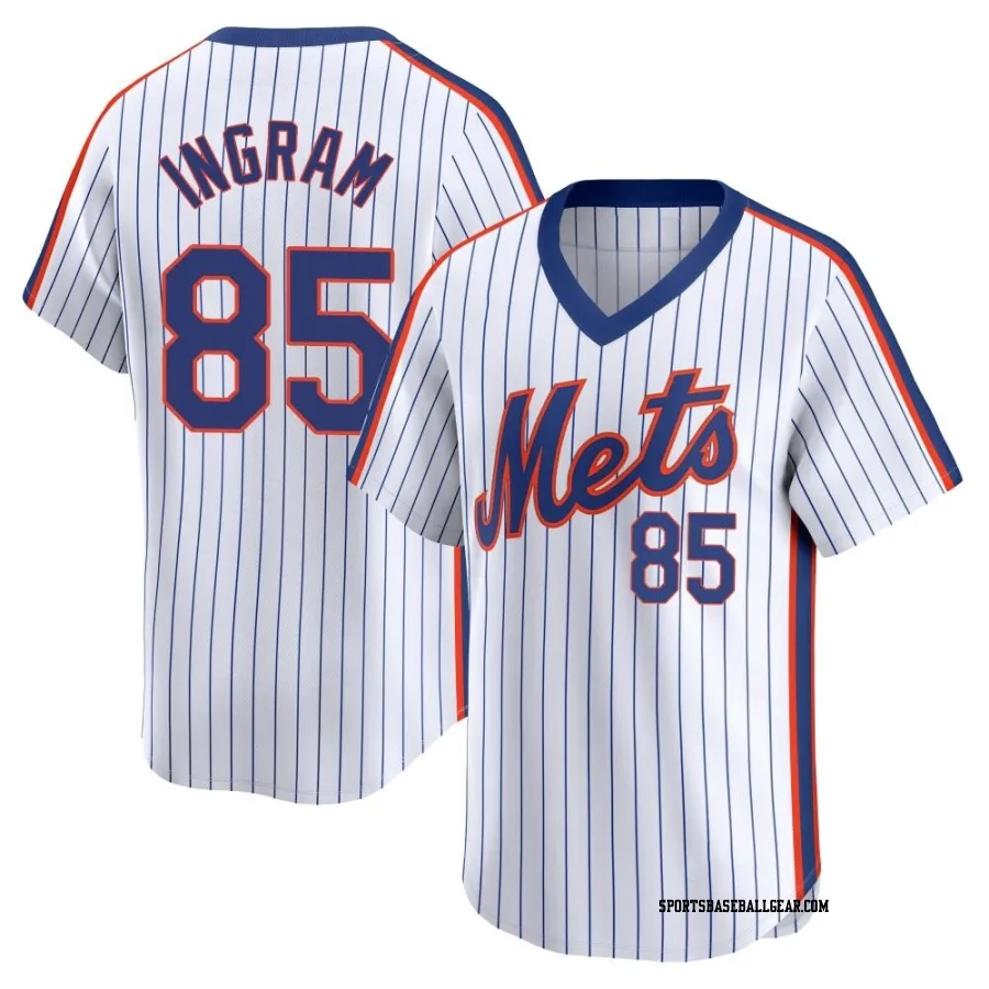 Kolton Ingram Men's New York Mets White Limited Cooperstown Collection Jersey