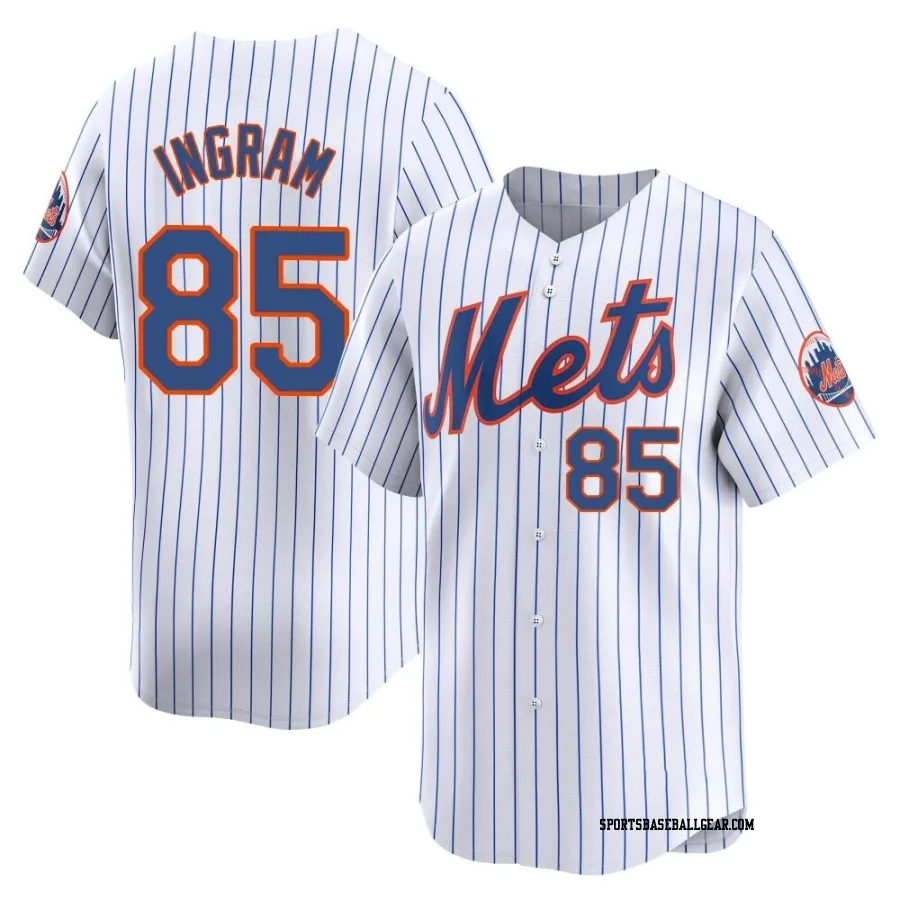 Kolton Ingram Men's New York Mets White Limited Home Jersey