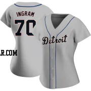 Kolton Ingram Women's Detroit Tigers Gray Authentic Road Jersey