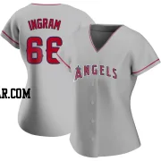 Kolton Ingram Women's Los Angeles Angels Authentic Silver Road Jersey