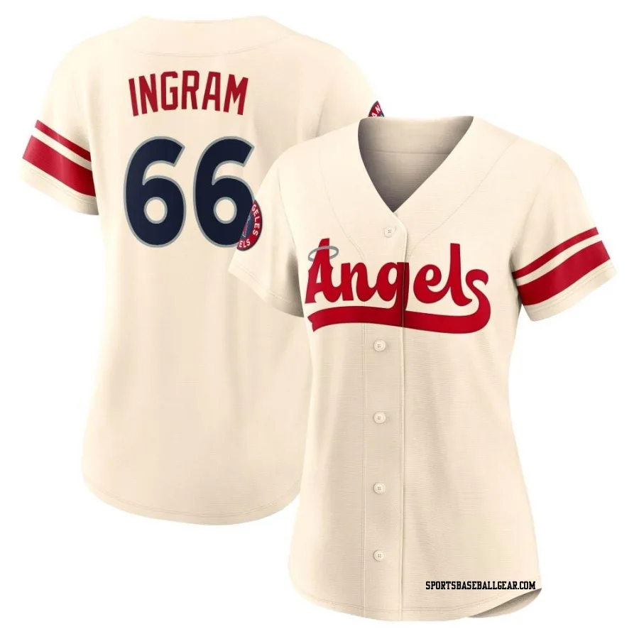 Kolton Ingram Women's Los Angeles Angels Cream Replica 2022 City Connect Jersey