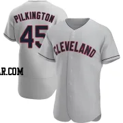 Konnor Pilkington Men's Cleveland Guardians Gray Authentic Road Jersey