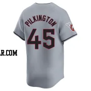 Konnor Pilkington Men's Cleveland Guardians Gray Limited Road Jersey