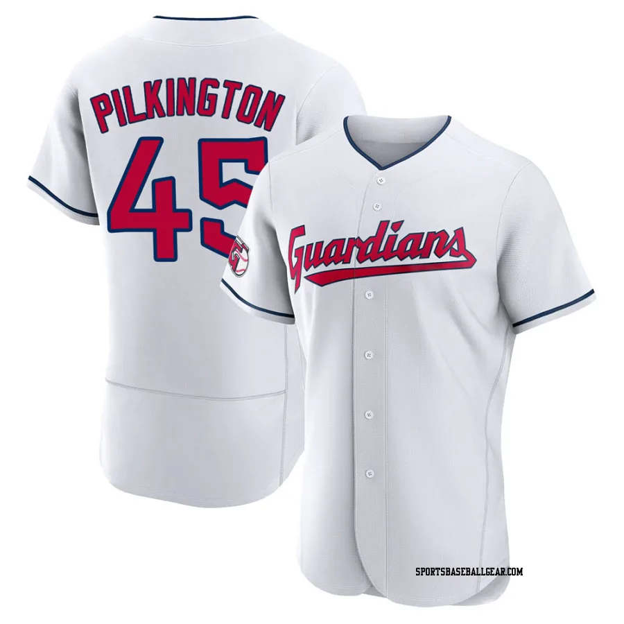 Konnor Pilkington Men's Cleveland Guardians White Authentic Home Jersey