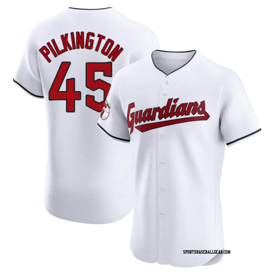 Konnor Pilkington Men's Cleveland Guardians White Elite Home Jersey