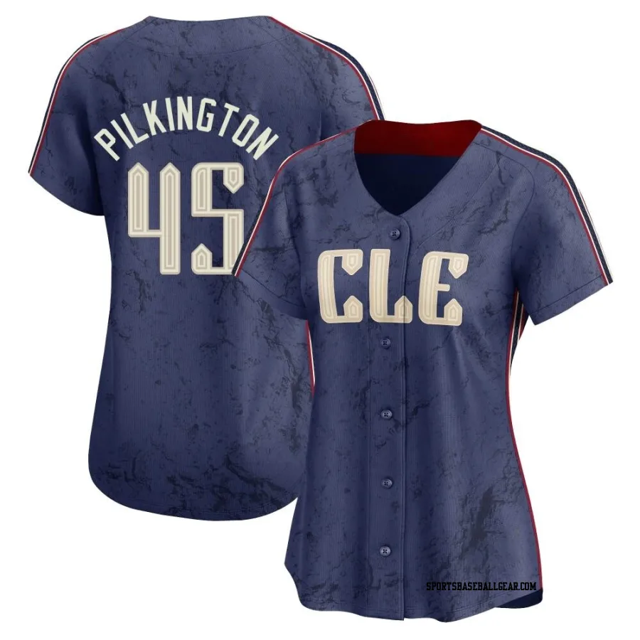 Konnor Pilkington Women's Cleveland Guardians Navy Limited 2024 City Connect Jersey