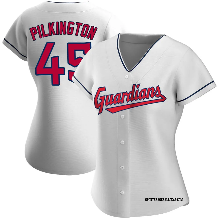 Konnor Pilkington Women's Cleveland Guardians White Authentic Home Jersey