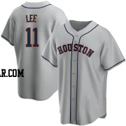 Korey Lee Men's Houston Astros Gray Replica Road Jersey